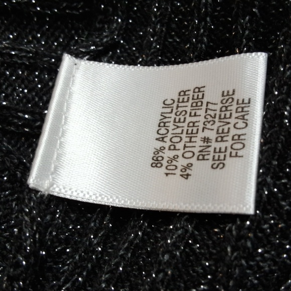 Black Metallic Mock Neck Vintage Sweater Office Wear Business Casual Meeting Top - Picture 7 of 16